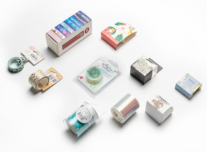 washi tape in different packagings