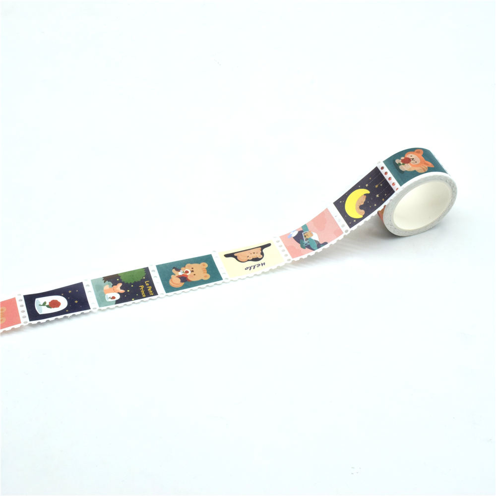 Custom Print Stamp Type London Bear Washi Tape