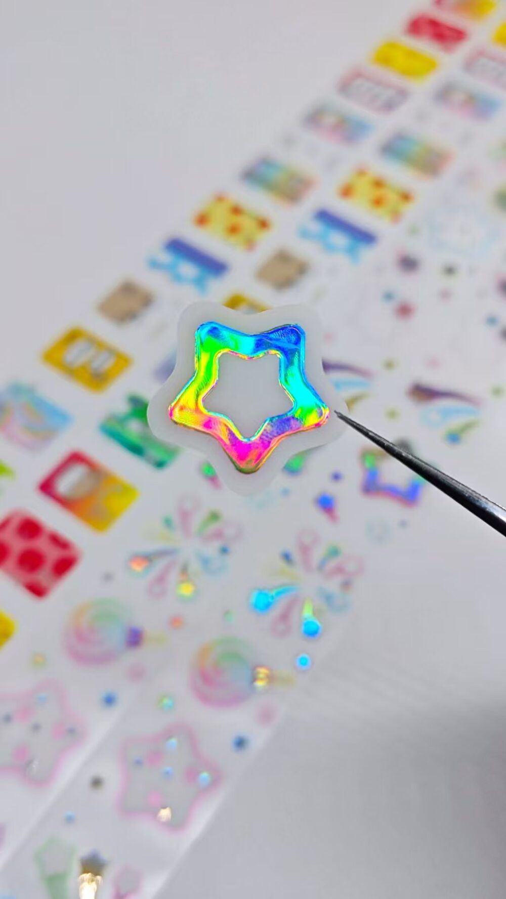 clear matte material clear liner printing 3D foil kiss cut washi tape.2 e