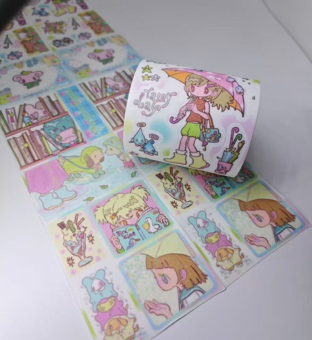 paper material paper liner printing glittery lamination kiss cut washi tape.2 e