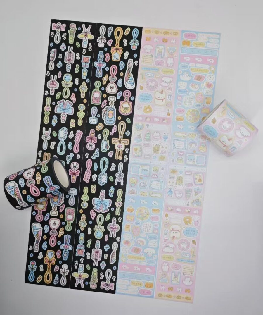 vinyl paper paper liner printing kiss cut washi tape e