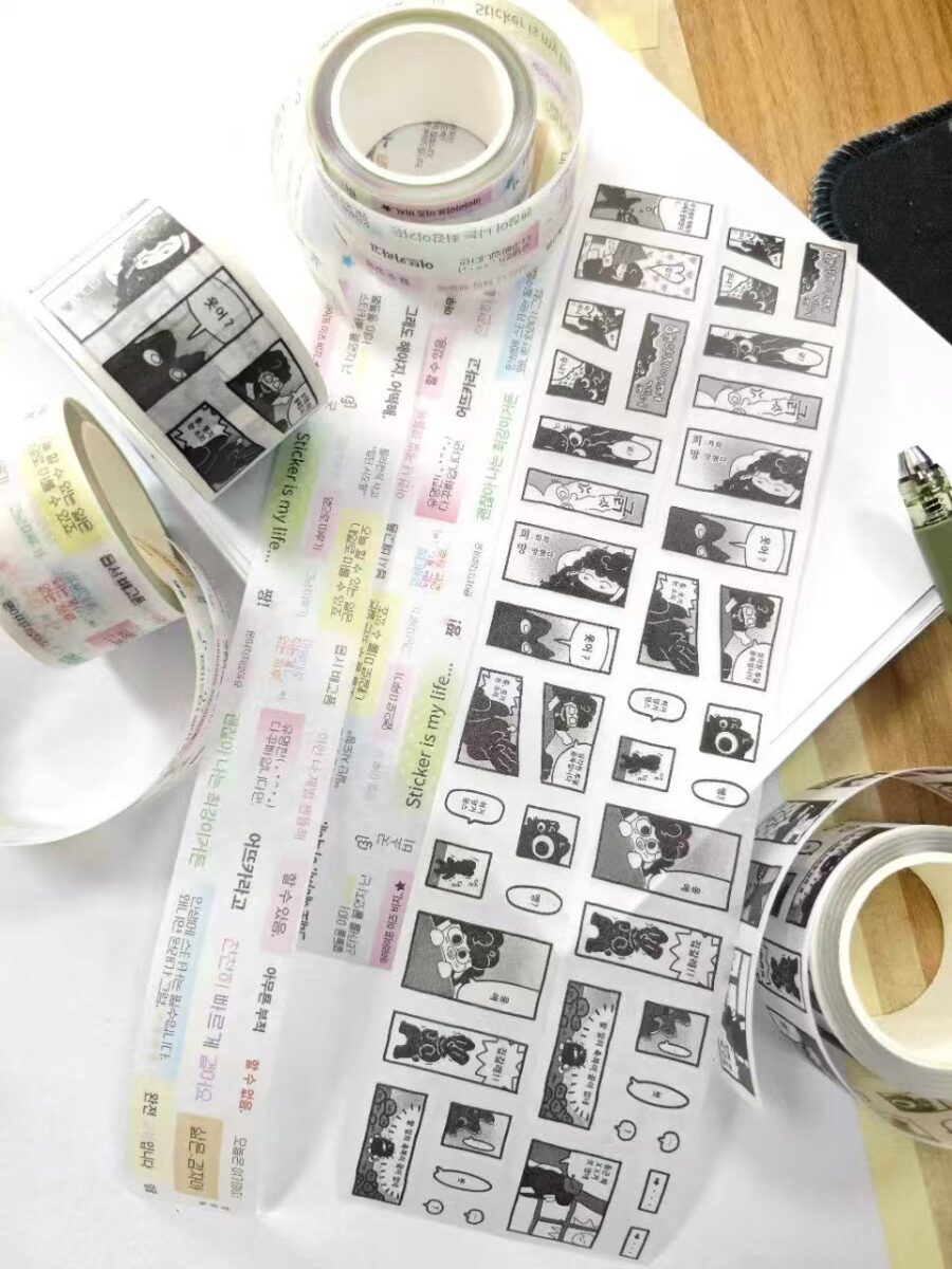washi paper paper liner printing kiss cut washi tape e